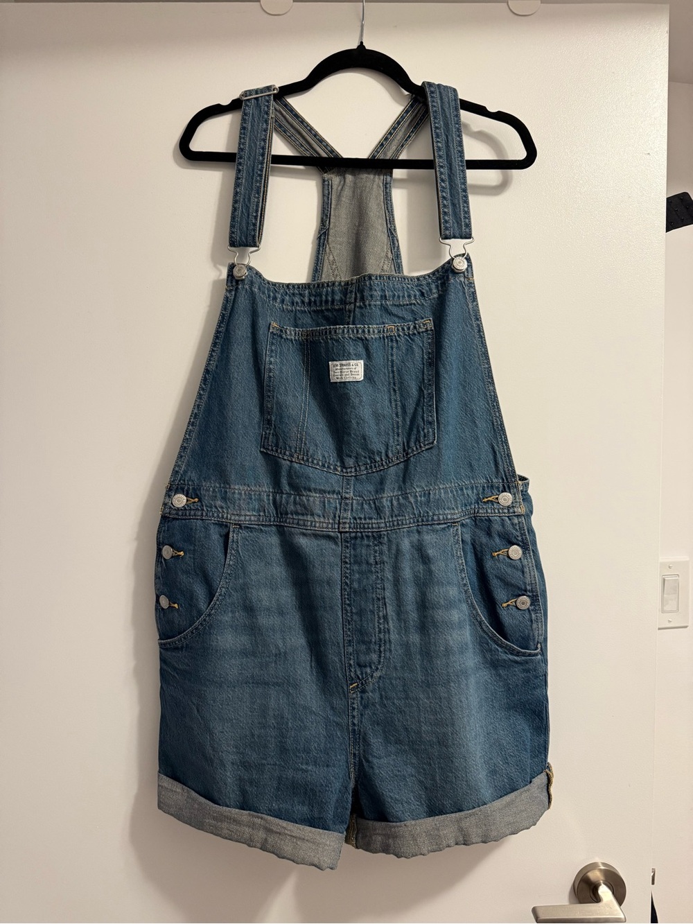 Levi's Blue Denim Short Overalls